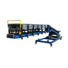 Adjustable portable truck loading and unloading non-slip rubber belt conveyor system